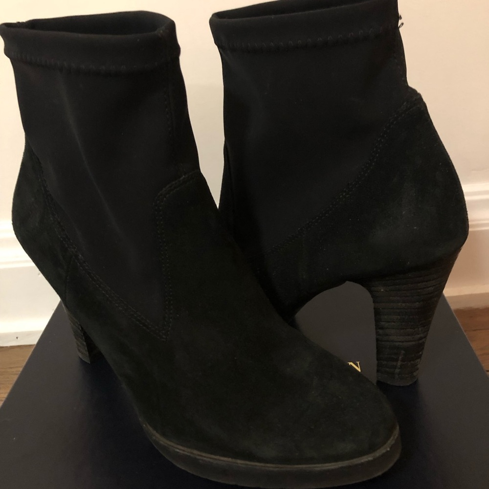 Paul Green black suede booties